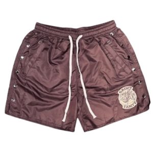 Saint Vanity Burgundy Nylon Short
