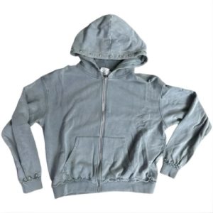 Saint Vanity Classic Fit Grey Cotton Zip Hoodie