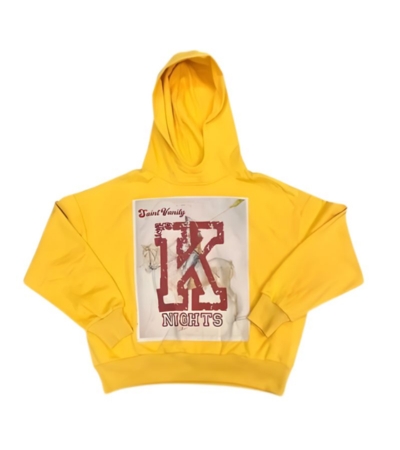 Saint Vanity Featuring Knights Design Yellow Hoodie Saint Vanity Featuring Knights Design Yellow Hoodie