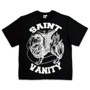 white and black saint vanity shirt