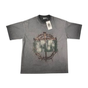 Saint Vanity Cross T shirt Grey