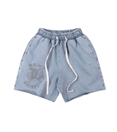 Saint Vanity Blue Denim Shorts Saint Vanity Blue Denim Shorts